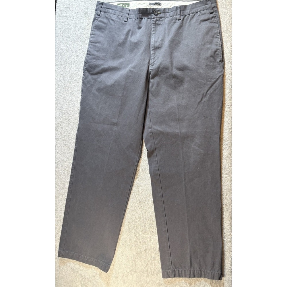 Orvis Men 40x30 Pants Dark Grey RN#70534 Work Casual Chino Outdoors